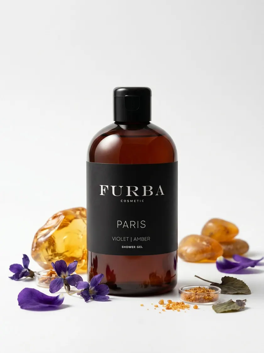 Парфюмированный гель для душа Furba Paris с утончённым сливочно-пудровым ароматом, 300 мл